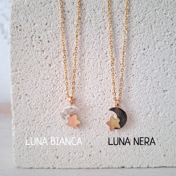 Collana con luna e stelle